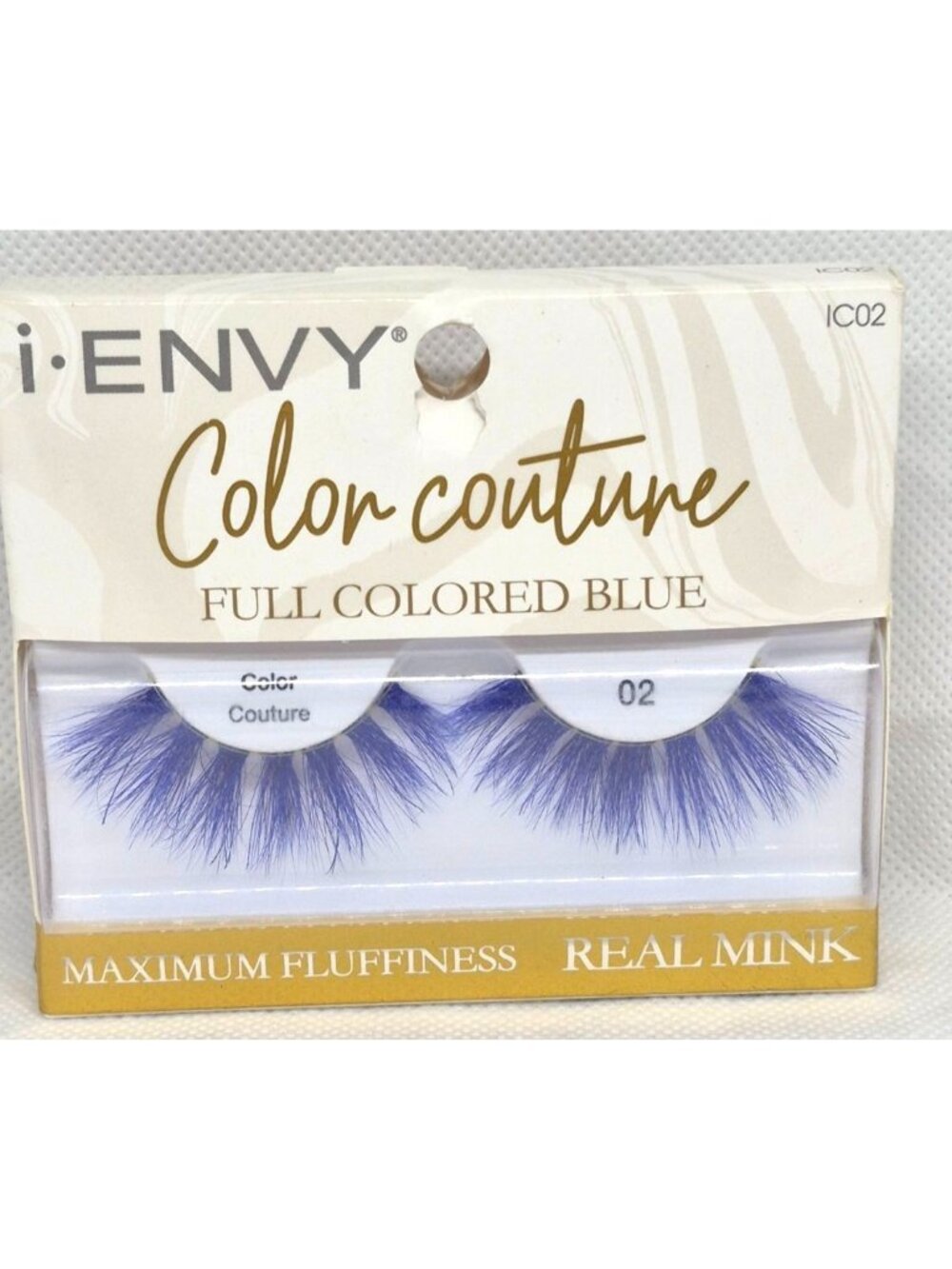 I-Envy Color Couture Blue Real Mink False Eyelashes Maximum Fluffiness IC02